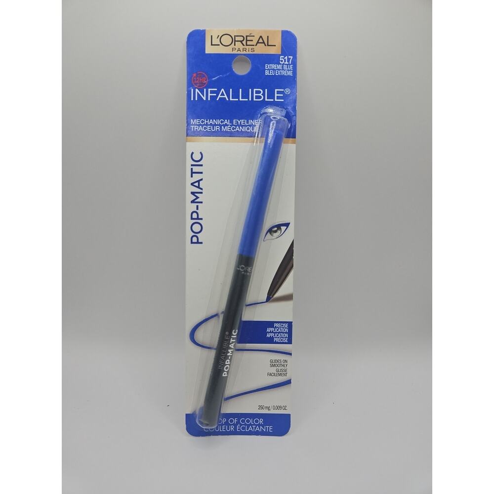 Loreal Infallible Pop Matic mechanical eyeliner - extreme blue #517
